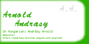 arnold andrasy business card